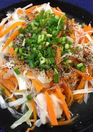 パンガシウスと香味野菜のレンジ蒸し-レシピのメイン写真