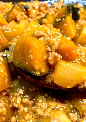 ほっくりかぼちゃと大根のひき肉とろみあん-レシピのメイン写真