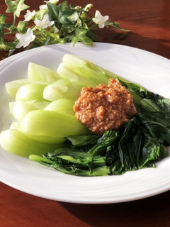 チンゲン菜のごま味噌かけ♪-レシピのメイン写真