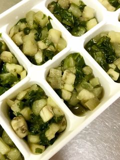 【離乳食後期】なすとほうれん草の煮浸し-レシピのメイン写真