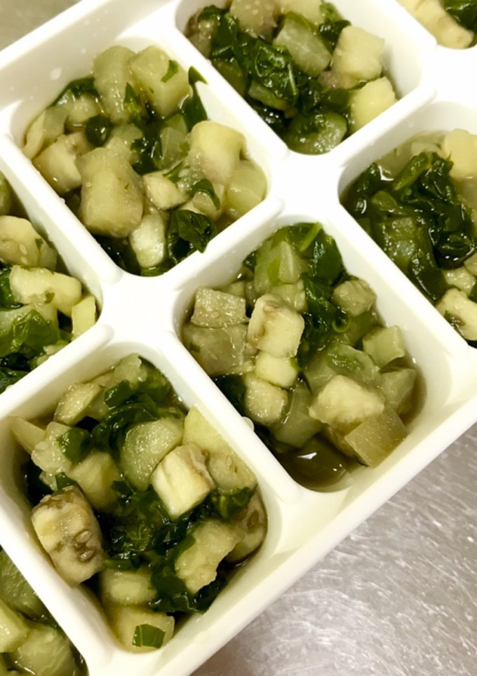 【離乳食後期】なすとほうれん草の煮浸し-レシピのメイン写真