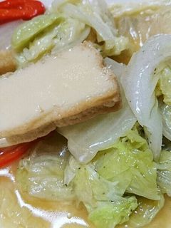 白菜と厚揚げの中華あんかけ炒め-レシピのメイン写真
