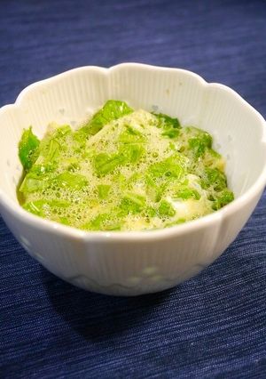 レンジで簡単！水菜たまご-レシピのメイン写真