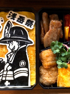 炎炎ノ消防隊 海苔アート キャラ弁-レシピのメイン写真