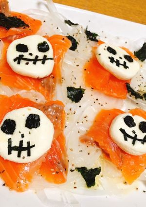 サーモンとクリームチーズのカルパッチョ-レシピのメイン写真