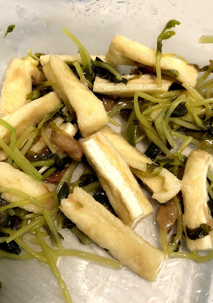 豆苗と油揚げのはちみつ梅和え-レシピのメイン写真