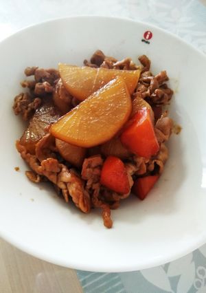 簡単に♪フライパンで♪豚肉と大根煮物-レシピのメイン写真