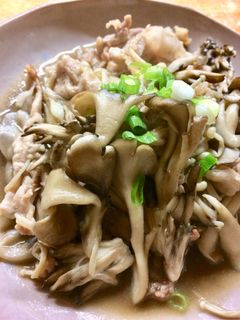 まいたけと豚こま肉のめんつゆバター炒め-レシピのメイン写真