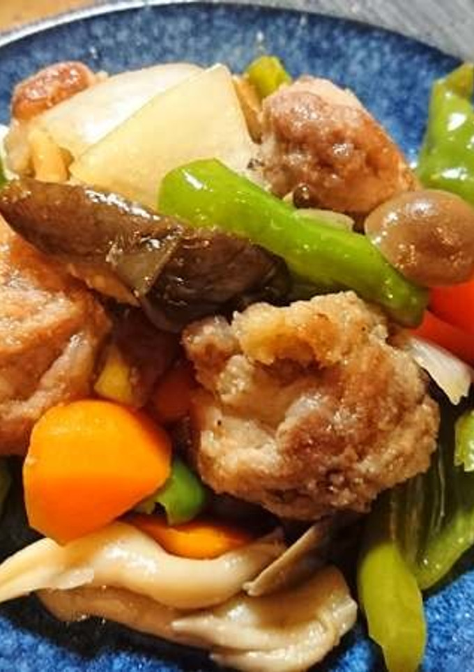 豚と野菜の黒酢炒め×SHiBOROUS-レシピのメイン写真