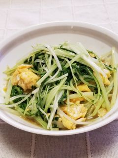 ☆甘辛たれで♪水菜と卵の炒め物☆-レシピのメイン写真