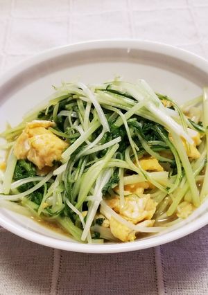 ☆甘辛たれで♪水菜と卵の炒め物☆-レシピのメイン写真