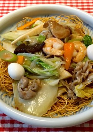 あんかけ固焼きそば（八宝菜）-レシピのメイン写真