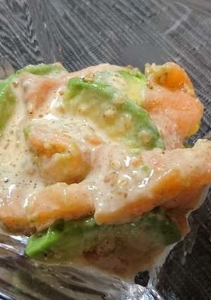 アボカドサーモンとゴマダレ和え-レシピのメイン写真