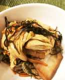白菜と人参と納豆昆布の醤油漬け