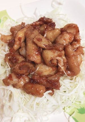 鶏皮のスタミナ焼き-レシピのメイン写真