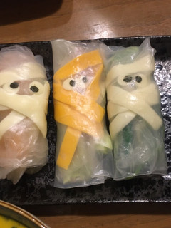 3種のハロウィンミイラ生春巻き-レシピのメイン写真