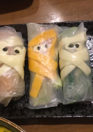 3種のハロウィンミイラ生春巻き-レシピのメイン写真