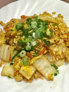 白菜とベーコンの卵とじ-レシピのメイン写真