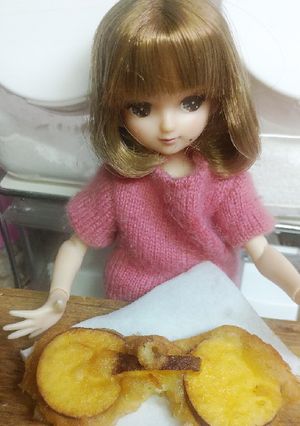 リカちゃん♡さつまいもでめがねのてんぷら-レシピのメイン写真
