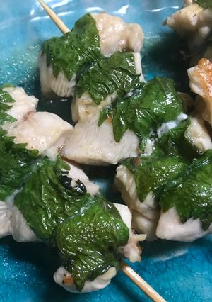 梅肉和え大葉とり串-レシピのメイン写真