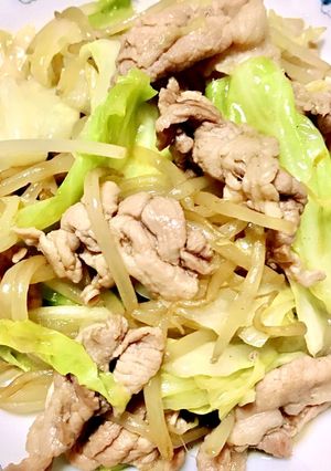 もやしキャベツ豚こまの簡単野菜炒め-レシピのメイン写真