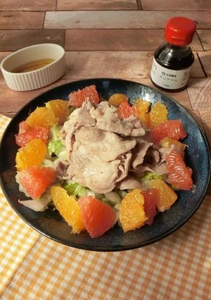 白菜とオレンジのしゃぶしゃぶサラダ-レシピのメイン写真