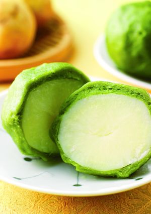 桑抹茶のじゃがいも饅頭♪-レシピのメイン写真