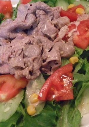 牛肉のごまだれ　　冷たいサラダ-レシピのメイン写真