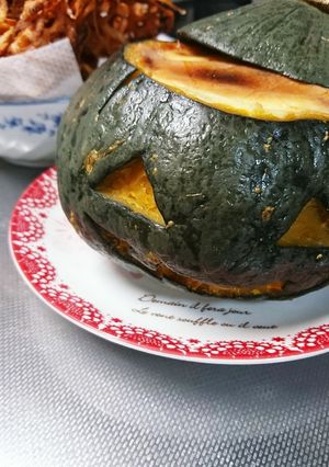 丸ごとカボチャのミートソースパングラタン-レシピのメイン写真