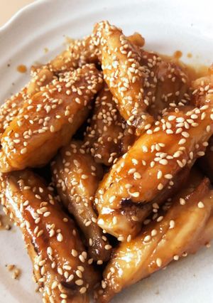 手羽中の甘酢照り焼き-レシピのメイン写真