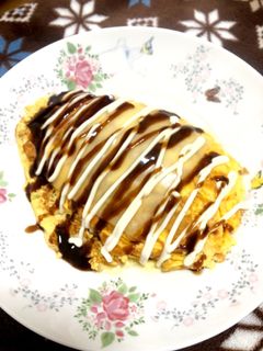 ☆キャベツ消費お好み焼き風チーズオムレツ-レシピのメイン写真