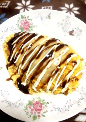 ☆キャベツ消費お好み焼き風チーズオムレツ-レシピのメイン写真