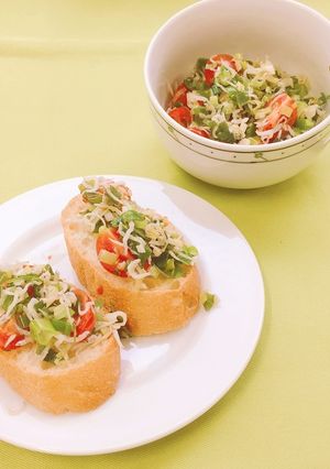 【松戸特産】あじさいねぎのブルスケッタ-レシピのメイン写真