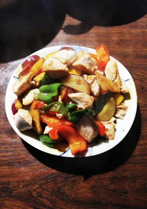 彩り野菜と胸肉のオイスタ炒め★★-レシピのメイン写真