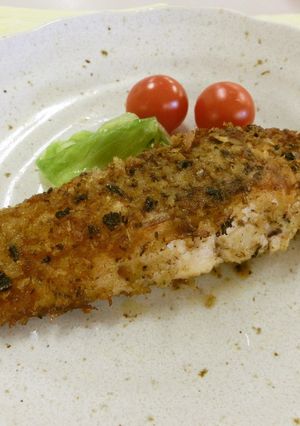 鮭のパン粉焼き~梅しそ風味~-レシピのメイン写真