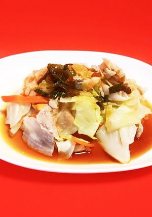 キャベツと豚バラ肉のフライパン蒸し-レシピのメイン写真