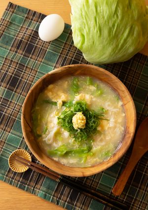 生姜香る♪レタスと卵のあんかけ汁ビーフン-レシピのメイン写真