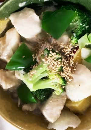 全てレンジ鶏胸肉と根菜のちゃんぽん風蒸煮-レシピのメイン写真