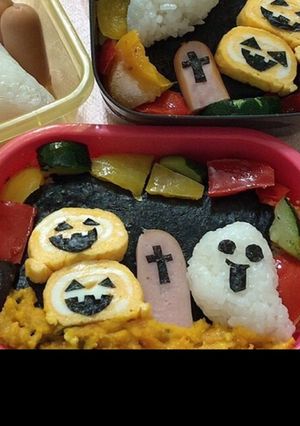 ハロウィン簡単キャラ弁-レシピのメイン写真
