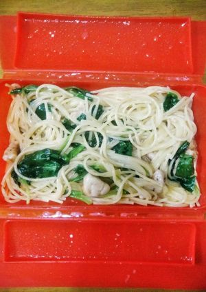 ルクエで梨湖のポパイチキンクリームスパ-レシピのメイン写真