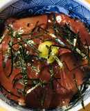 かんたんあわせダレ●マグロ切り身の漬け丼