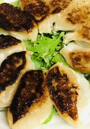 紹興酒●蒸し焼き餃子のサラダ-レシピのメイン写真