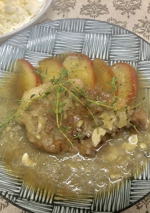 林檎ソースのポークソテー-レシピのメイン写真