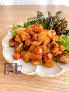 さつま芋とウィンナーのコロコロ照焼き-レシピのメイン写真