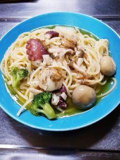 アヒージョのオイル de パスタ-レシピのメイン写真