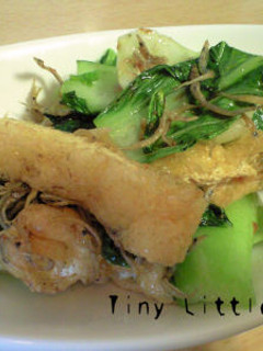 ジャコと青梗菜と薄揚げの炒め物-レシピのメイン写真