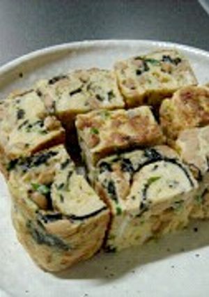 卵焼きを晩御飯にも！納豆入り卵焼き-レシピのメイン写真