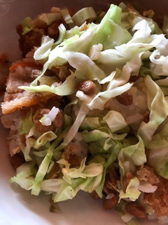 納豆とコロッケの混ぜご飯(キャベツ入り)-レシピのメイン写真