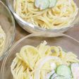 3つを最後にあわせて、ツナ入りスパサラ