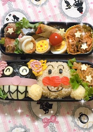 アンパンマンとバイキンマン弁当-レシピのメイン写真